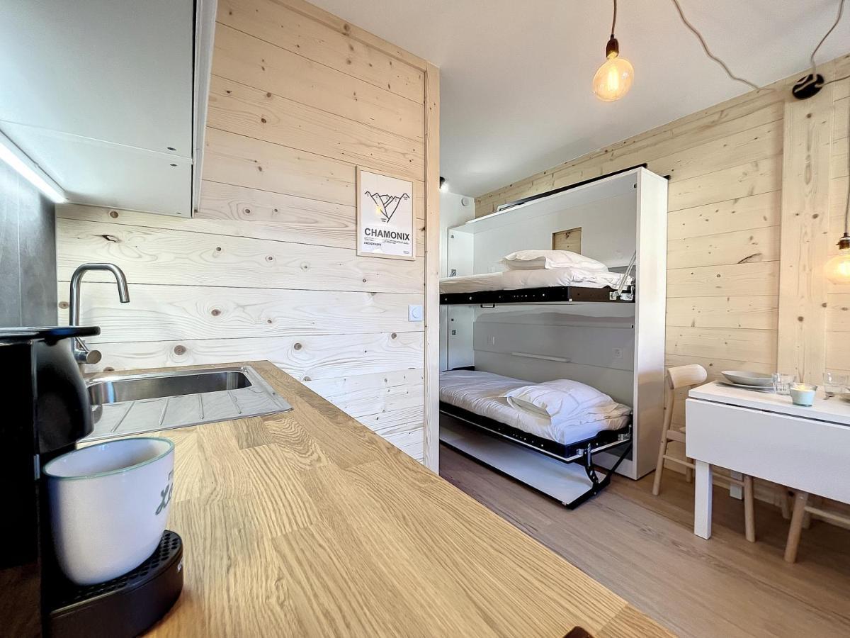 Superbe Studio Refait A Neuf Et Tout Equipe Avec Parking Chamonix Buitenkant foto